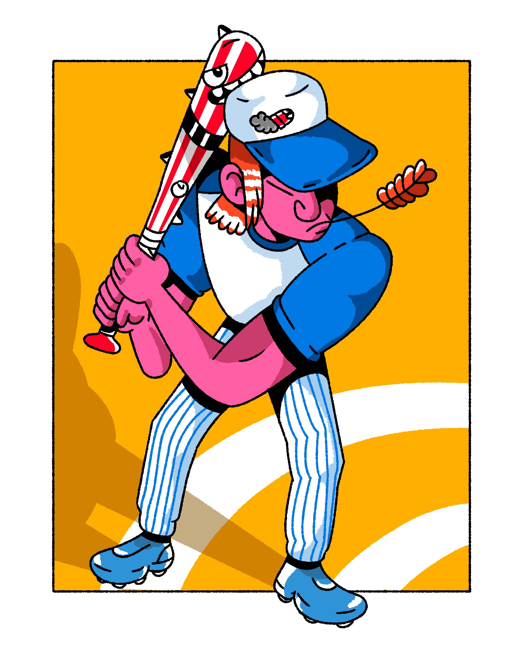 Baseball Batter Illustration